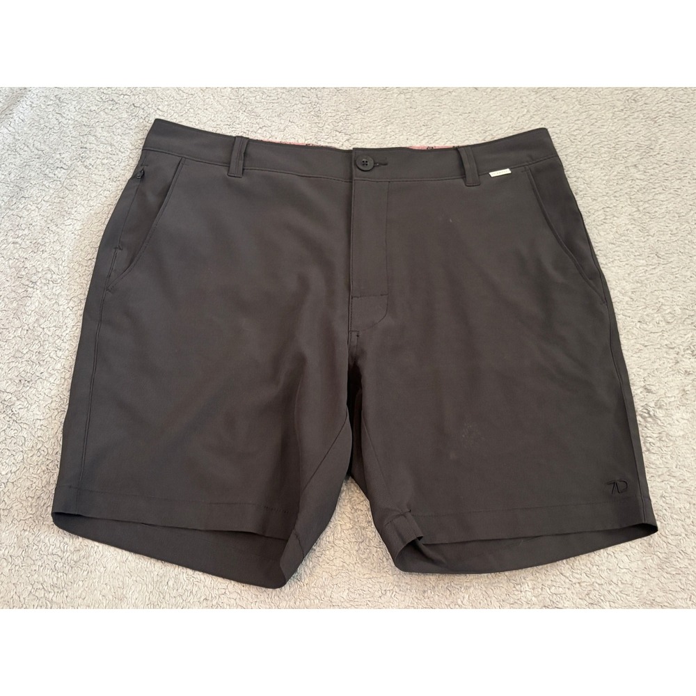 7 Diamonds Dynamic Performance Shorts Mens 32 Gray Golf Stretch STS-1178